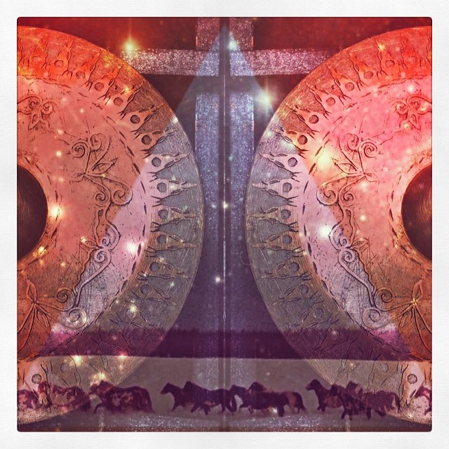 Untitled, 20014. A digital print of a kulintang, an indigenous instrument of the Philippines.